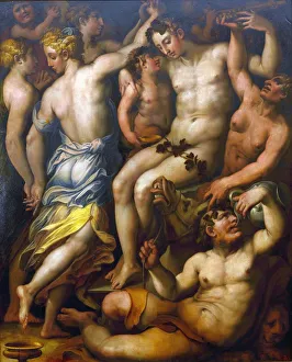 Greek Mythology Allegory Drucke: The Triumph of Bacchus