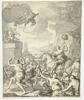 Biblical Figure Depiction Drucke: Triumph of David, n.d. Creator: Unknown
