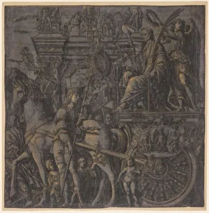 Chiaroscuro Woodcut Art Drucke: The Triumph of Julius Caesar: Caesar Triumphant