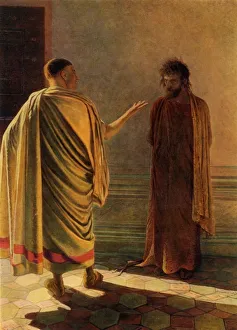 Realismus Drucke: Was ist Wahrheit?, 1890, (1965). Schöpfer: Nikolay Ge.