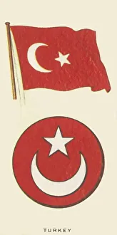 Turkish National Flag Drucke: Turkey, c1935. Creator: Unknown