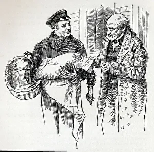 British Heritage Images Online Drucke: A turkey for Tiny Tim, c1900. Creator: Harold Copping