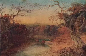 Fernsicht des Lichfields Dom zu Turners Zeit um 1900 von J.M.W.Turner