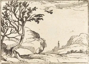 Eidechse Taucht im Wüstenraum, Künstler: Jacques Callot