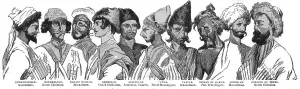 Typen der Kaukasischen Rassen, 1854. Ersteller: Unbekannt.