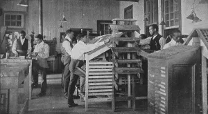 Typographie-Druckerei, 1904. Erstellerin: Frances Benjamin Johnston
