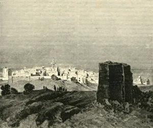 Drucke von Tyre, 1890. Tyre im Libanon ist eine antike phönizische Stadt am Mittelmeer. Im Jahr 395 wurde Tyre Teil des Byzantinischen Reiches bis 638, als es von Arabern besetzt wurde Bereifung Drucke: Tyre, 1890. Künstler: Unbekannt.