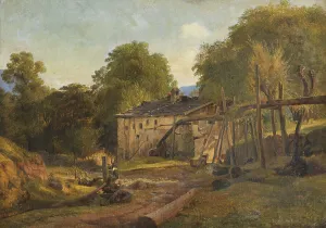 Nationalmuseum Stockholm Collection Drucke: Tyrolean Landscape. Study, c.1836. Creator: Louis Gurlitt