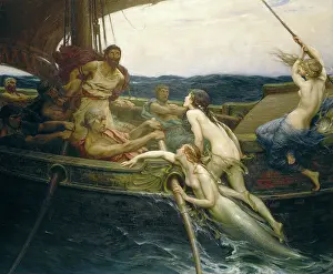 Academic Art Drucke: Ulysses and the Sirens, c1909. Creator: Draper, Herbert James (1863-1920)