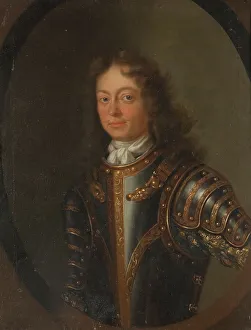 Baroque Style Oil Painting Drucke: Unknown man called Stenbock, 1690. Creator: Martin Mytens the elder
