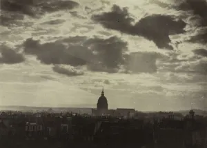 Drucke von Untitled (Cloud Study mit Les Invalides), 1860 Landschaftliche Gemälde Drucke: Untiteltitelbild mit dem Himmel über den Invalidenhaus