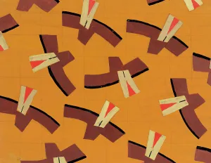 Gouache On Paper Artworks Drucke: Untitled (Textile design no III), c1925. Creator: Frances Hodgkins