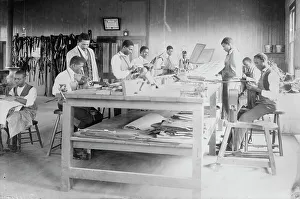 Upholstery class, Tuskegee, between c1910 and c1915. Creator: Bain News Service