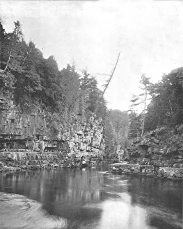 Old America Photography Drucke: Upper End of the Ausable Chasm, Adirondacks, New York State, USA, c1900. Creator: Unknown