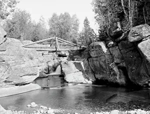 Oberer Wasserfall des Ammonoosuc, Weiße Berge New Hampshire 1910 Ersteller unbekannt