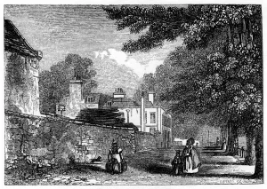 Hampstead Heath London Drucke: Upper Flask Tavern, Hampstead Heath, residence of George Steevens, 1840