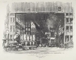 Die Urnen, Gießen Große Schalen, 1916. Ersteller: Joseph Pennell
