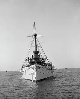Black And White Warships Drucke: U.S.S. Texas, c1895. Creator: Unknown