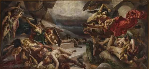 Germanic Mythology Art Drucke: Valhalla's Downfall. Creator: Roeber (Rober), Fritz (Friedrich) (1851-1924)