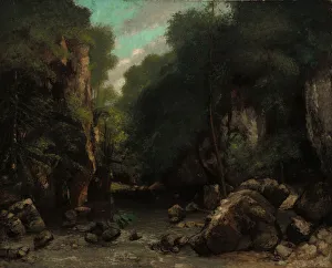 Drucke von Der Tal der Les Puits-Noir, 1868 Gustave Courbet Drucke: Der Tal der Les Puits-Noir, 1868. Schöpfer: Gustave Courbet