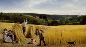 British Rural Life Drucke: The Valleys Stand Thick With Corn, 1865. Creator: Richard Redgrave