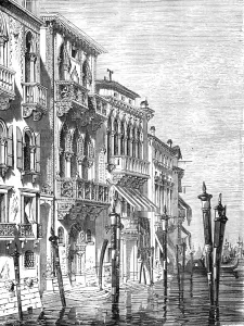 Venetian Häuser; Das Tal des Poes und die Lagune der Adria, 1875. Schöpfer unbekannt