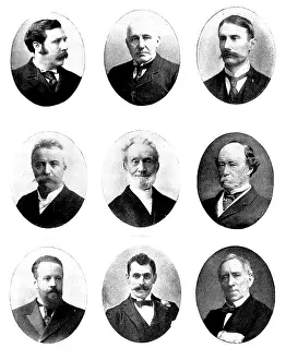 Victorian Era Politics Drucke: Various portraits, 1898. Creator: Unknown