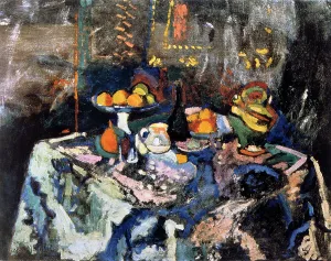 Henri Matisse Art Drucke: Vase, Bottle and Fruit, c1903-1906