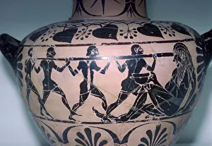 Mythische Biester Drucke: Malerei der Vase über die Geschichte des Zyklop aus dem Odysseus