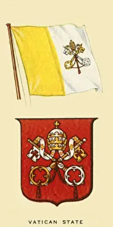 Vatican City Flag Drucke: Vatican State, c1935. Creator: Unknown