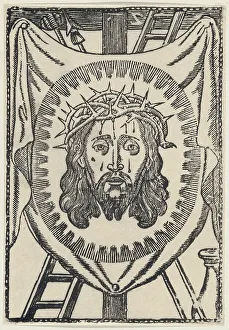 Christian Crucifixion Scene Drucke: Veil of Veronica. Creator: Anon