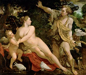 Gerahmter Druck : Venus und Adonis. Künstler: Carracci, Annibale (1560-1609) Gerahmter Druck : Venus und Adonis. Künstler: Carracci, Annibale (1560-1609)