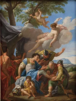 Venus bringt Einfache für den Verletzten Aeneas, 1706. Schöpfer: Hendrik Krock