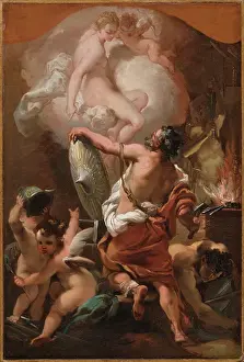 Roman Mythology Artwork Drucke: Venus Ordering Armor for Aeneas at Vulcan's Forge