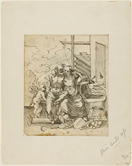 Italian Renaissance Sketches Drucke: Venus in Vulcan's Forge (recto); Geometry (verso)
