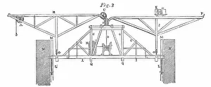 British Civil Engineering Drucke: The Victoria Tower - Elevation of the Hoisting-Scaffold, 1850. Creator: Unknown