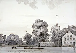 Ansicht der Kirche zu All Heiligen in Fulham, London, 1836. Künstler: Andrew Picken