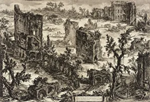 Italian Historic Landmarks Drucke: View of the Baths of Titus (image 1 of 2), c1775. Creator: Giovanni Battista Piranesi