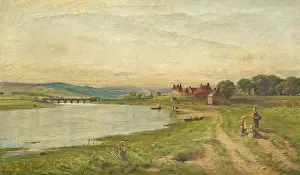 Impressionist Oil Paintings Drucke: View of the Bridge O Dee, 1879