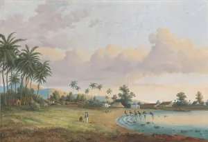 Blick auf die Karneol-Insel Java, 1838-1898. Schöpfer: Charles William Meredith van de Velde