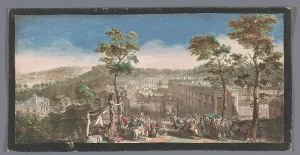 Jacques Rigaud Artwork Drucke: View of the Château de Saint-Cloud, 1730. Creators: Anon, Jacques Rigaud