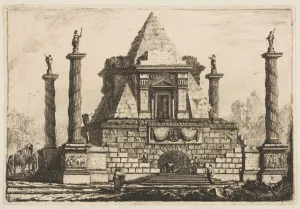Ansicht einer Grabstätte und Krypta um Ca. 1760 von Pierre Moreau