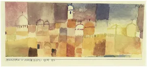 Drucke von Blick auf Kairouan, 1914. Im Bestand des Franz-Marc-Museums zu Kochel am See Paul Klee Drucke: Blick auf Kairouan, 1914. Ersteller: Klee, Paul (1879-1940)