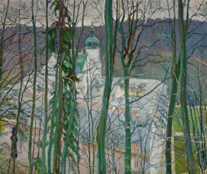 Blick auf das Kloster in Czerna, um 1908. Künstler: Stanislaus Kamocki