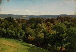 Finnish National Gallery Artwork Drucke: View from the mountain, exercise, 1855. Creator: Werner Holmberg