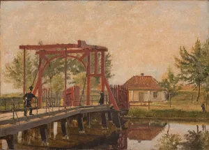 Blick auf das Nordbrückchen des Schlosses im Studium von 1835 bis 1839 vom Künstler Christen Købke