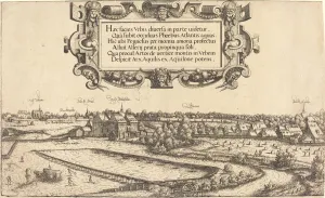 Nuremberg City View Drucke: View of Nuremberg from the West [left section], 1552. Creator: Hans Sebald Lautensack