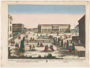 Blick auf das Opernhaus in Berlin, 1700-1799. Schöpfer: Familie Remondini