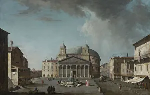 Theatrical Scenic Painting Drucke: View of the Pantheon in Rome