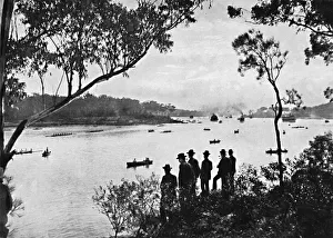 Fluss Drucke: Blick auf den Parramatta River, um 1900. Ersteller: Unbekannt.